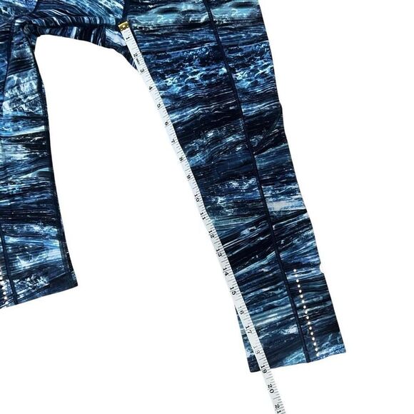 Lululemon Fast Free Crop II Nulux 19" Leggings Black Blue Space Dye size 4 - Picture 6 of 8